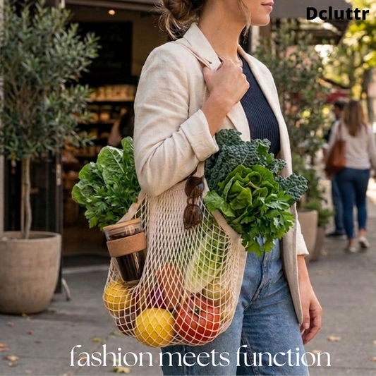 Stylish cotton net shopping bag