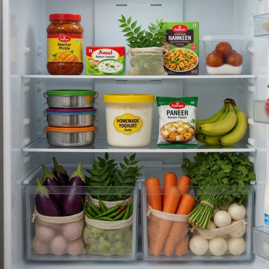 Cotton Mesh Vegetable Storage Bags for Fridge
