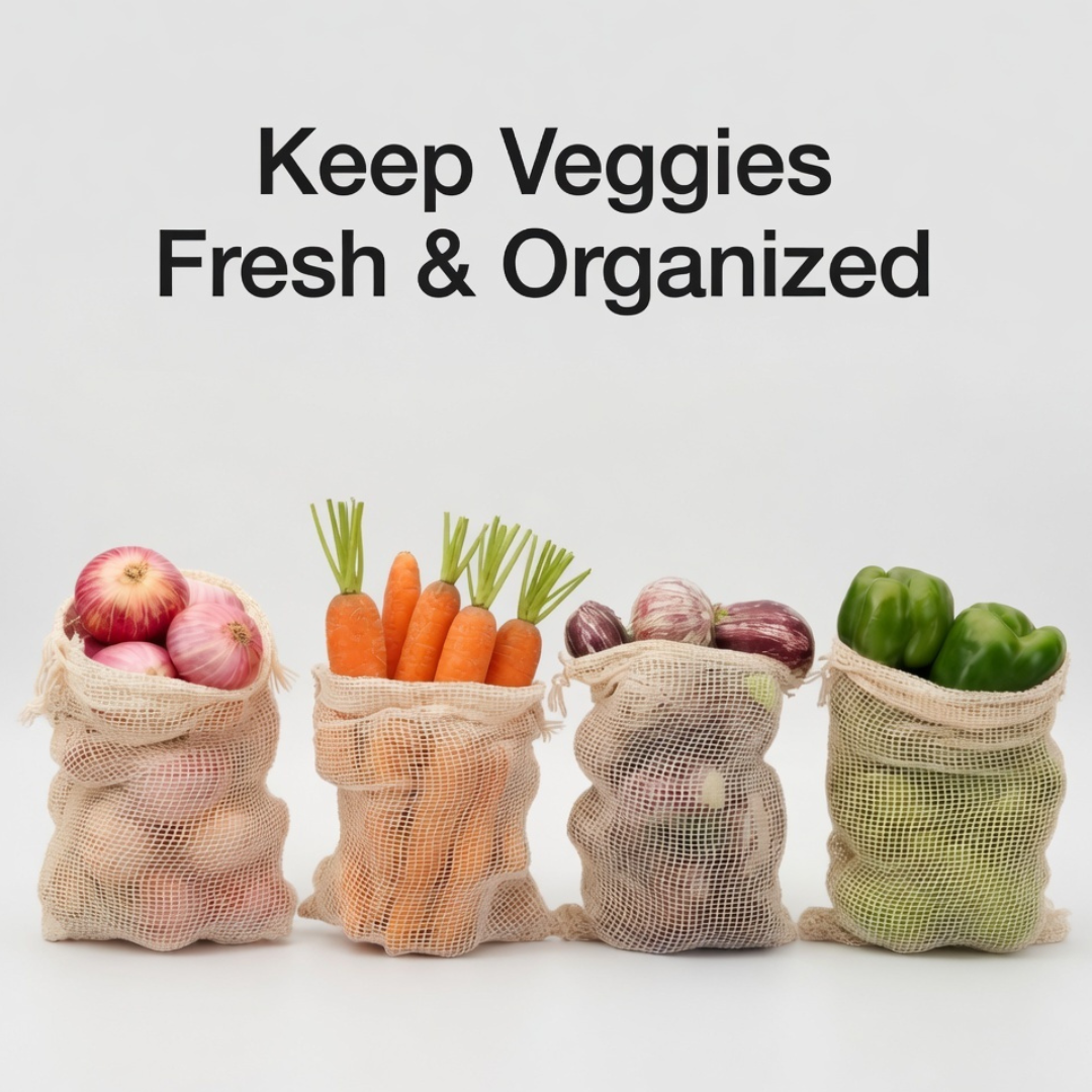 Cotton mesh fridge bags