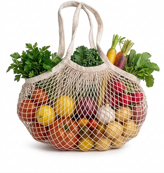 Cotton mesh grocery bag