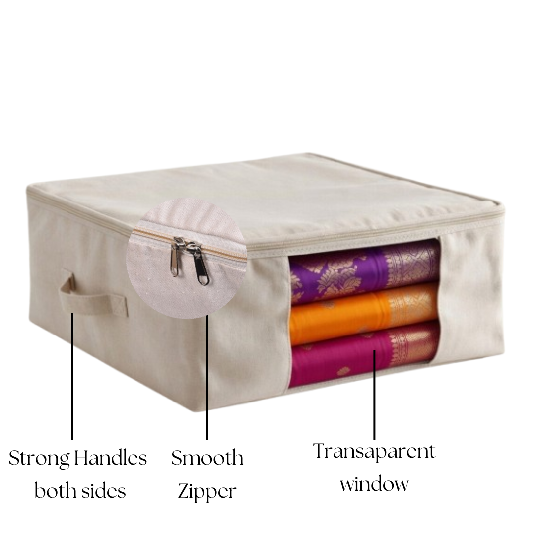 Cotton saree cover for wardrobe