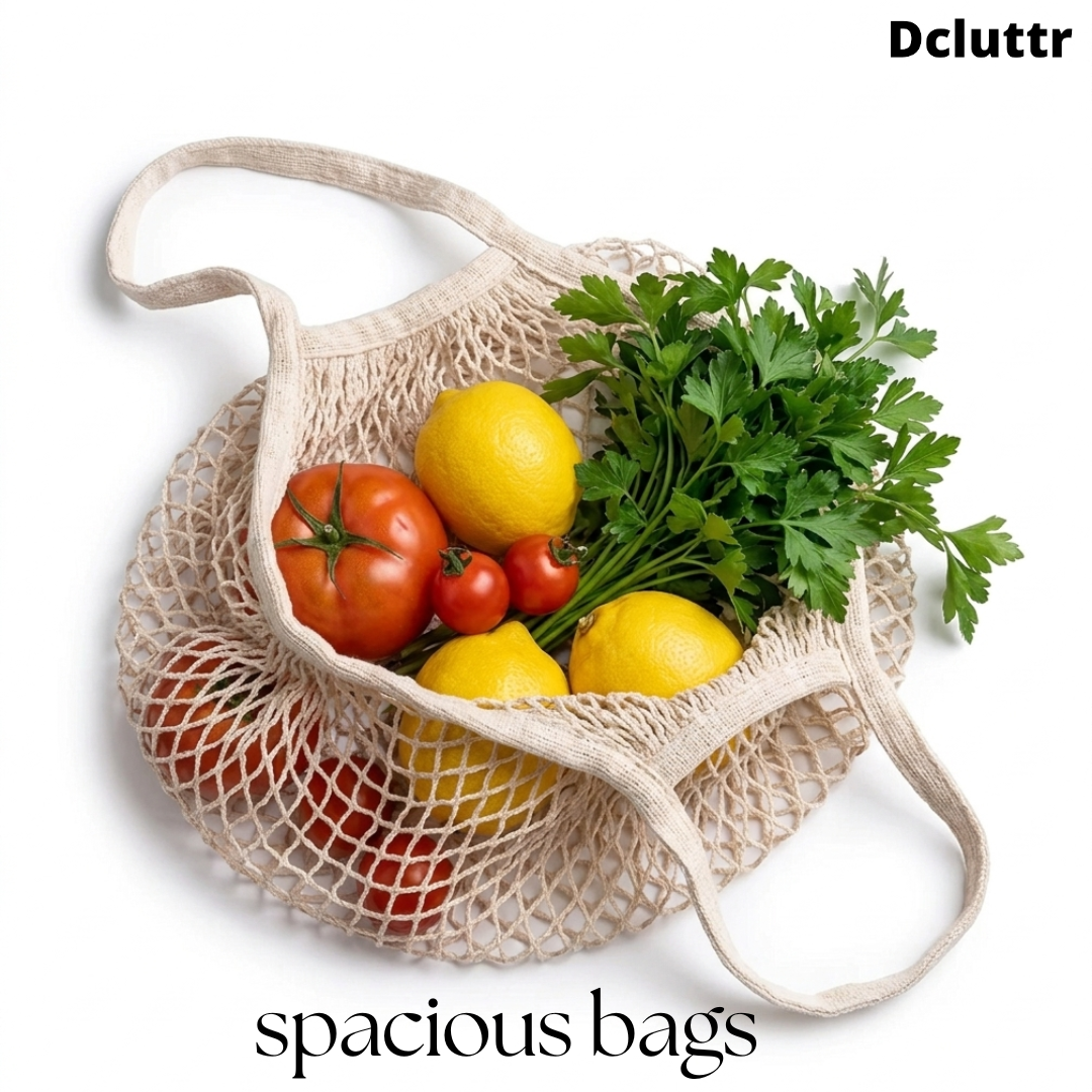 Cotton mesh grocery bag