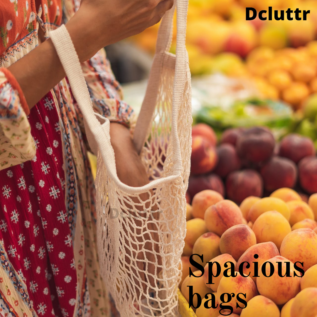 Cotton mesh grocery bag